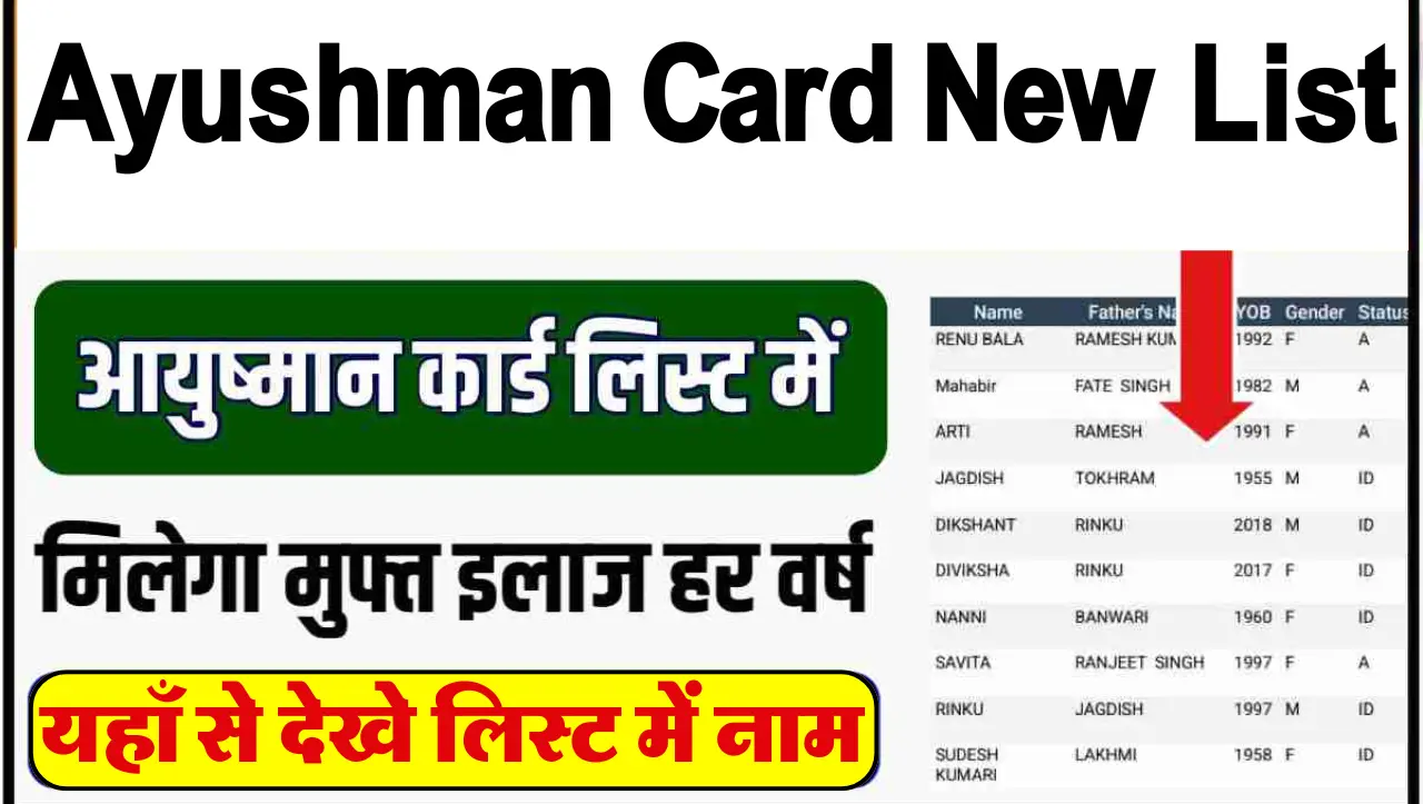 Ayushman Card List: आयुष्मान भारत कार्ड की नई लिस्ट जारी, यहाँ से देखे लिस्ट में नाम